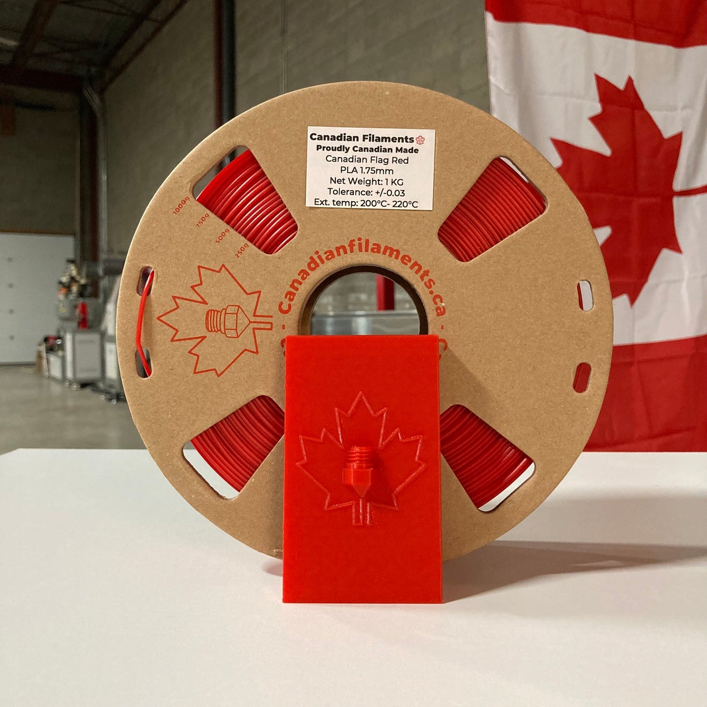 Canadian Filaments Canadian Flag red PLA 1.75mm